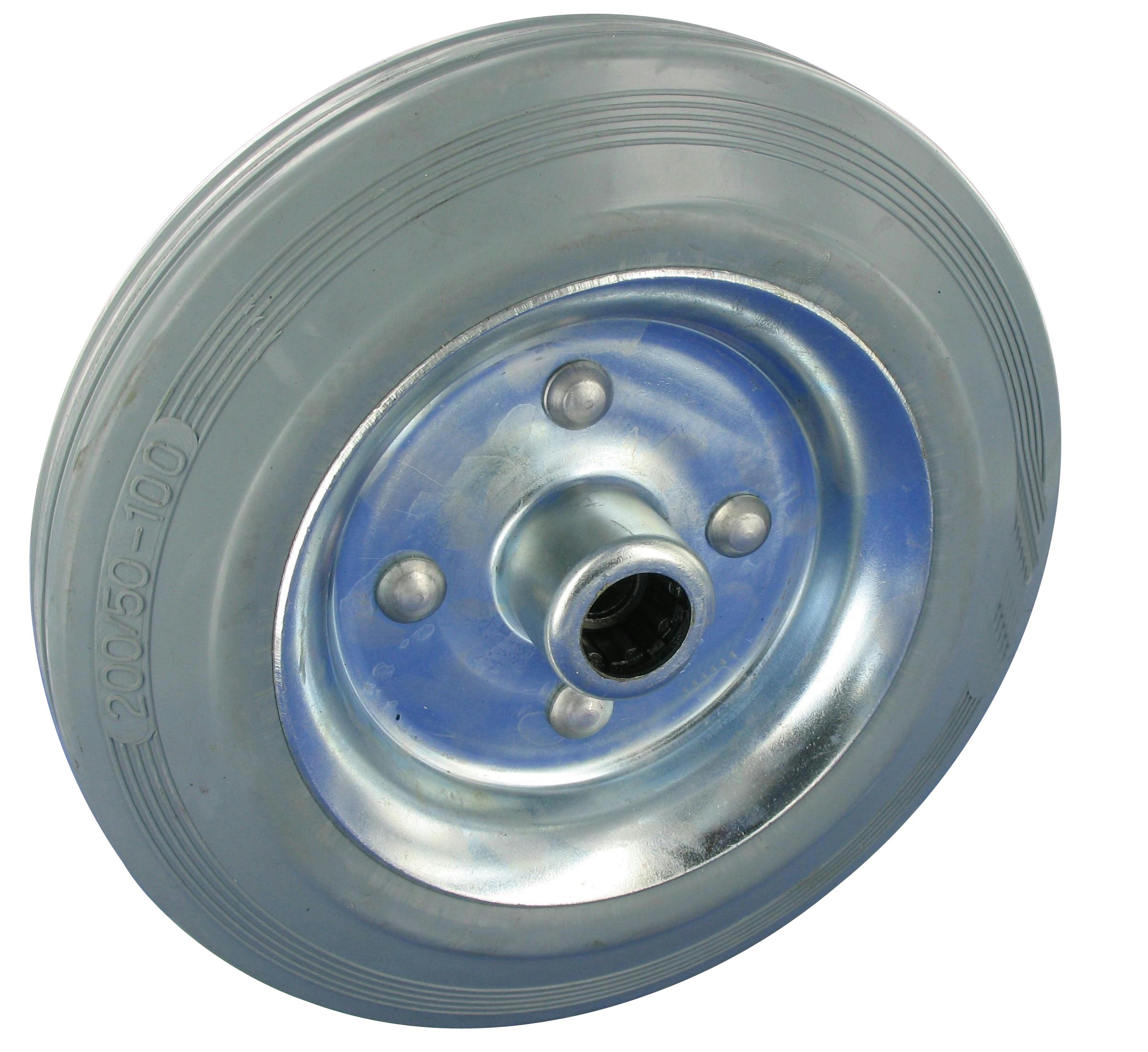 Bockrolle Rad WRB Serie, Vollgummi Ø140x38, Tragfähigkeit 115 kg, verzinktes Gehäuse