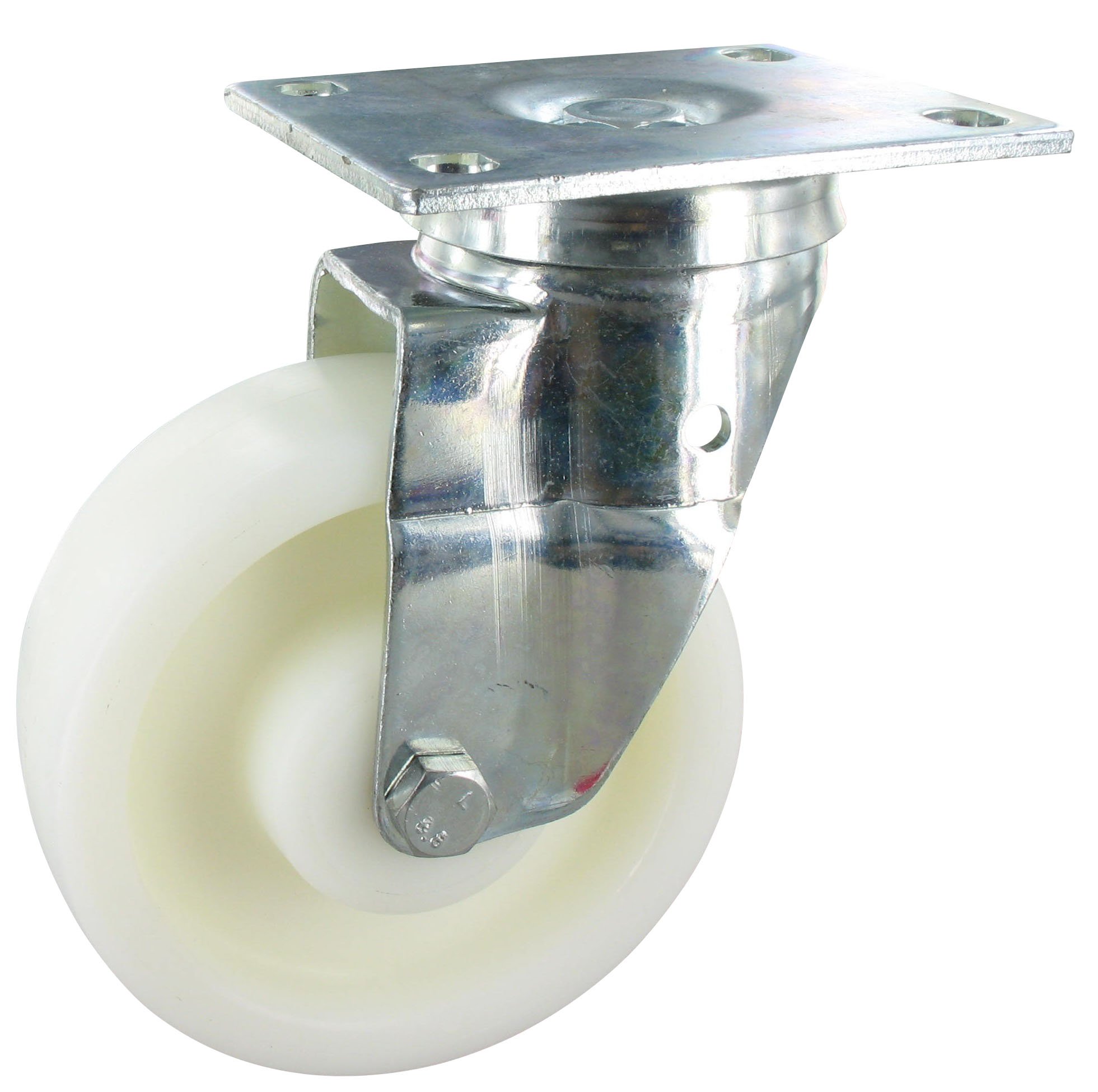 Lenkrolle ohne Feststeller KRS NLG Serie, Ø125x40mm, Stahl, gepresst, natur, 600 KG Tragfähigkeit, 101325