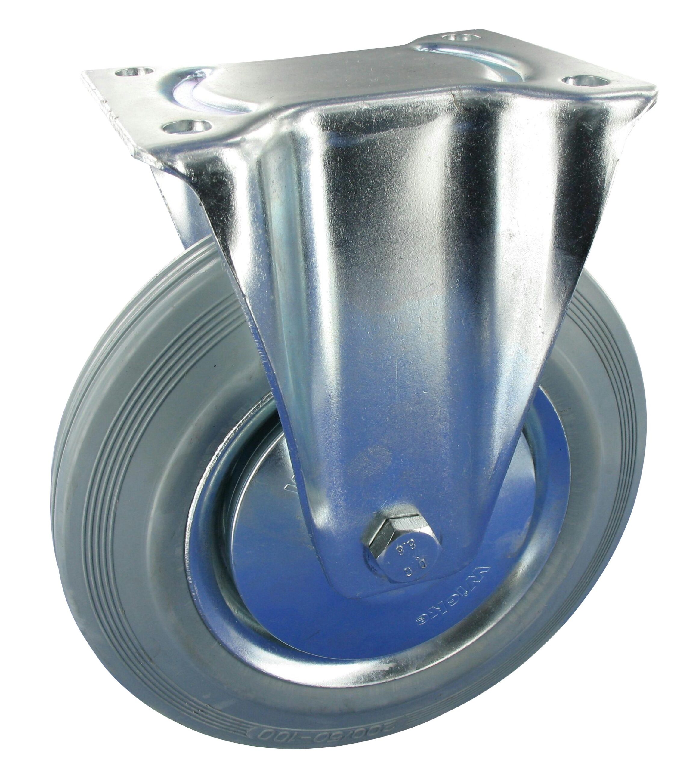 Bockrolle Rad WRB Serie, Vollgummi Ø140x38, Tragfähigkeit 115 kg, verzinktes Gehäuse
