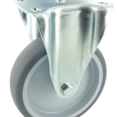 Bockrolle Rad Serie GEP: Thermoplastischer Gummi, Stahlgehäuse, Tragfähigkeit 110 kg