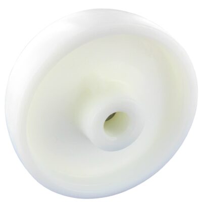 Edelstahlrolle KRN Serie: Bockrolle Rad Polyamid Ø80x30 mit 150 kg Tragfähigkeit