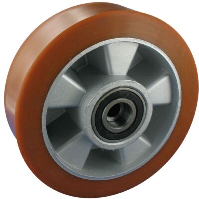 Schwerlastrolle PRE Serie: Polyurethan Rollpur® Rad, 650kg Tragfähigkeit, verzinktes Gehäuse