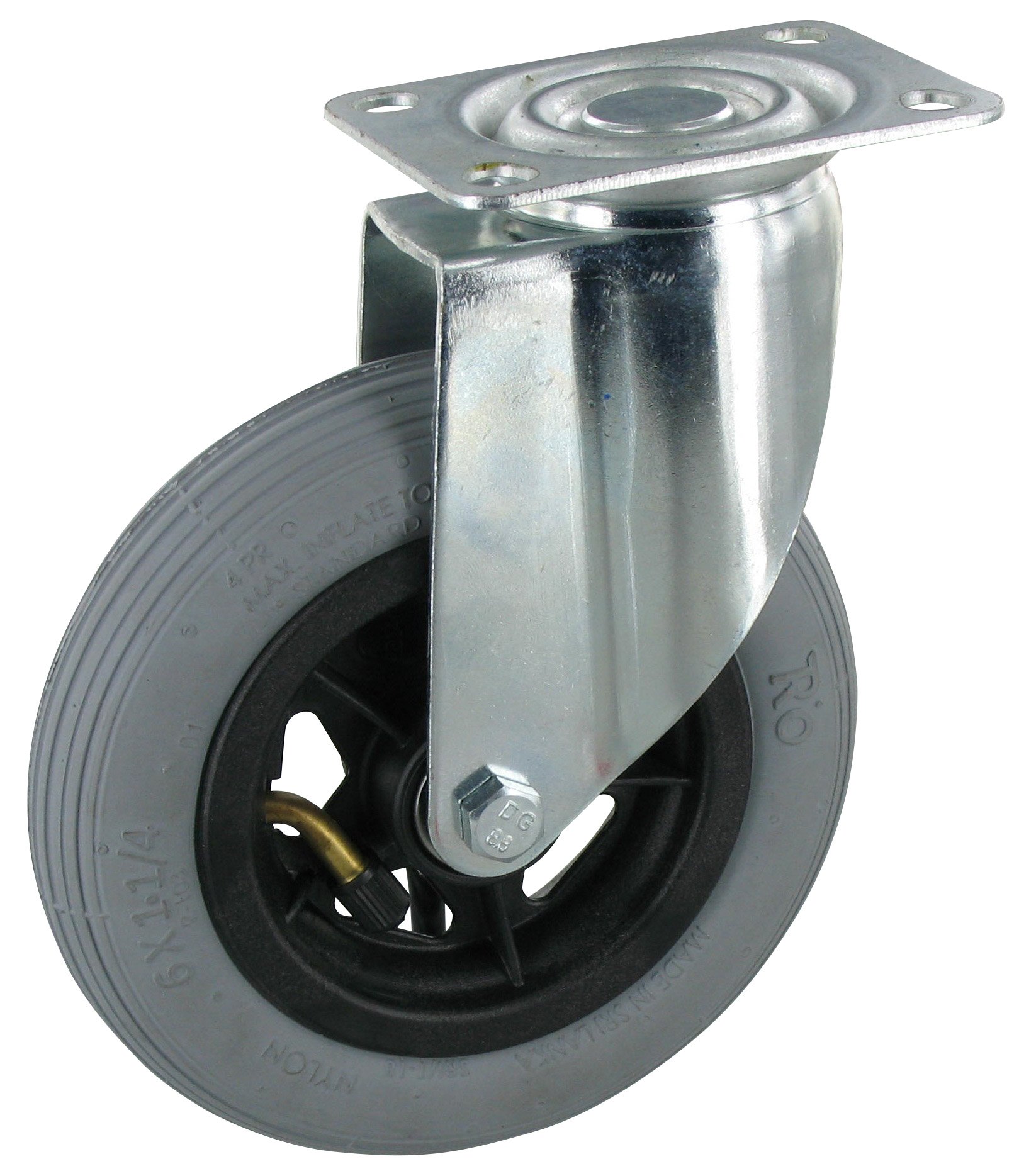 Lenkrolle ohne Feststeller LWK NLA Serie, Ø150x30mm, Stahl, gepresst, grau, 60 KG Tragfähigkeit, 400576