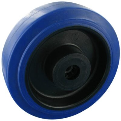 Satz Blue Wheel Ø100 mm 2x Lenkrolle & 2x Lenkrollen Feststeller Flightcase-Rollen BRN NL Serie, Ø100x36mm, Stahl, gepresst, blau, 200 / Satz 600 kg KG Tragfähigkeit, 900133