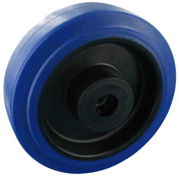 Satz Blue Wheel Ø100 mm 2x Lenkrolle & 2x Bockrollen Flightcase-Rollen BRN NL Serie, Ø100x36mm, Stahl, gepresst, blau, 200 / Satz 600 kg KG Tragfähigkeit, 900134