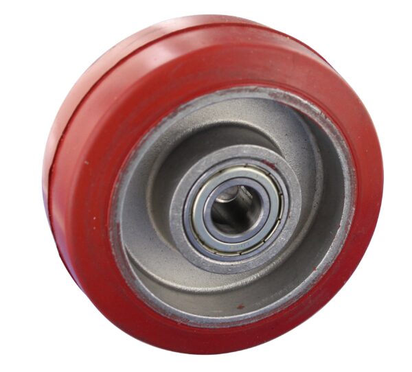 Hitzebeständige Rolle HSE NLI Serie, Ø100x40mm, Edelstahl, rot, 80 KG Tragfähigkeit, 860036