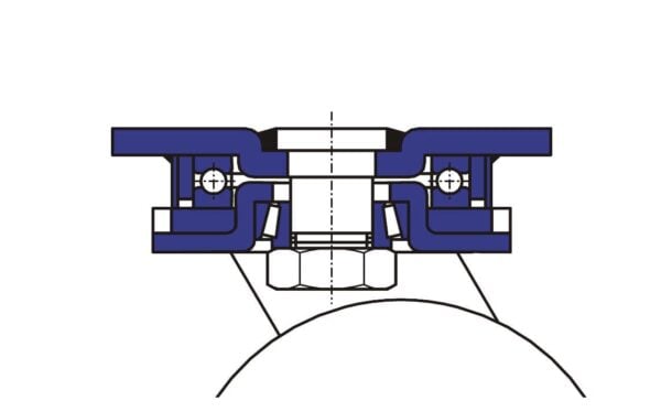 Schwerlastolle DRB LSAK Serie, Ø200x80mm, Stahl, geschweißt, schwarz, 600 KG Tragfähigkeit, 102693