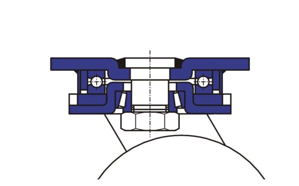 Schwerlastolle DRB LSAK Serie, Ø250x60mm, Stahl, geschweißt, schwarz, 600 KG Tragfähigkeit, 169550