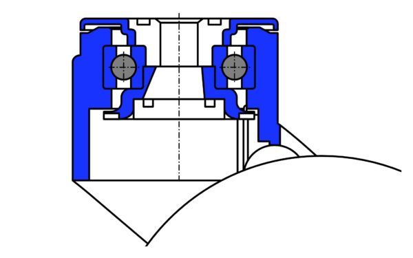 Lenkrolle mit Feststeller GEP KRA Serie, Ø125x32mm, Kunststoff, PA6, grau, 100 KG Tragfähigkeit, 400702