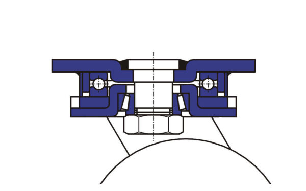 Schwerlastolle KRS DLSAK Serie, Ø2x 250x50mm, Stahl, geschweißt, natur, 3000 KG Tragfähigkeit, 155291