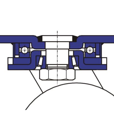 Schwerlastolle KRS LSAK Serie, Ø200x50mm, Stahl, geschweißt, natur, 1200 KG Tragfähigkeit, 198460