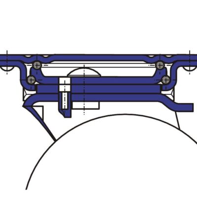 Lenkrolle mit Feststeller KRS NLV Serie, Ø125x40mm, Stahl, gepresst, natur, 600 KG Tragfähigkeit, 183443