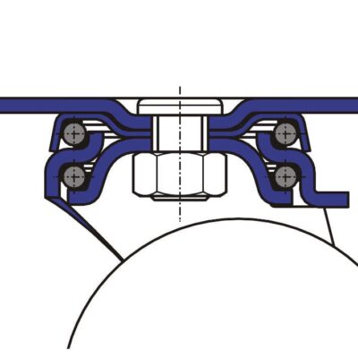 Schwerlastolle PRG NLG Serie, Ø125x40mm, Stahl, gepresst, braun, 400 KG Tragfähigkeit, 101235