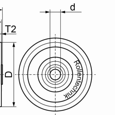 Rad mit Spurkranz Serie SRG Ø100x36mm, blau, 800 KG Tragfähigkeit, 760026