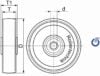 Rad mit Kugellager Serie PRG Ø200x80mm, braun, 1400 KG Tragfähigkeit, 142097