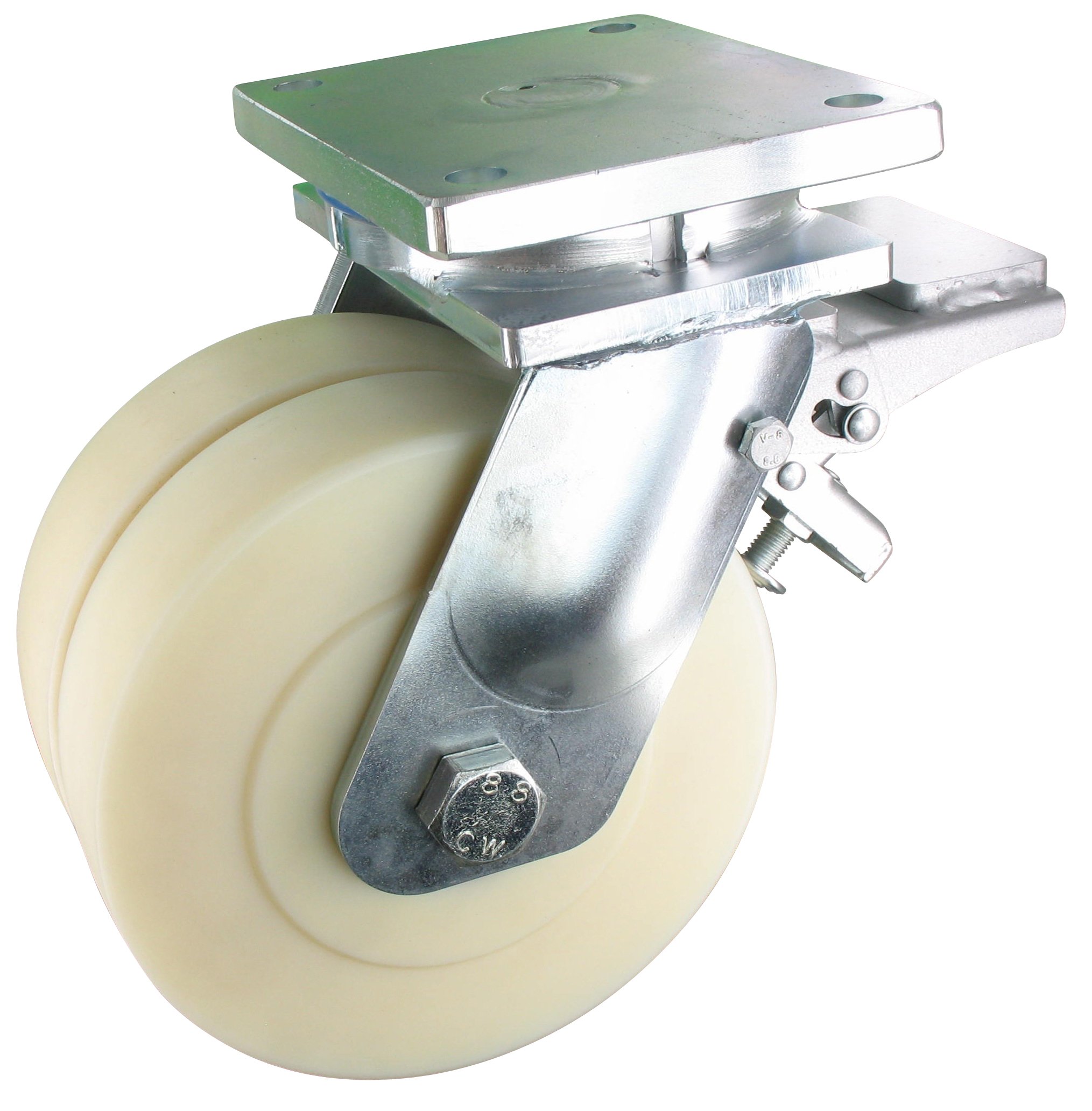 Schwerlastolle KSV DLSAK Serie, Ø2x 125x55mm, Stahl, geschweißt, natur, 3500 KG Tragfähigkeit, 106779