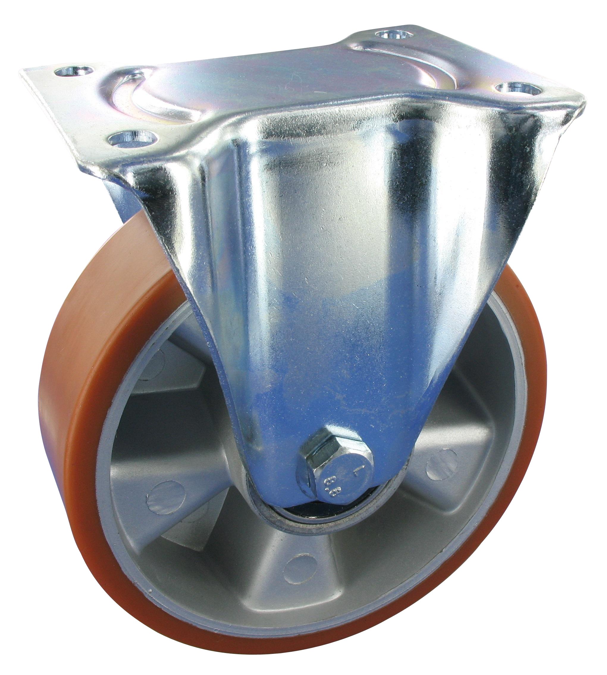 Schwerlastolle RPE NBV Serie, Ø200x50mm, Stahl, gePERsst, braun, 800 KG Tragfähigkeit, 196819