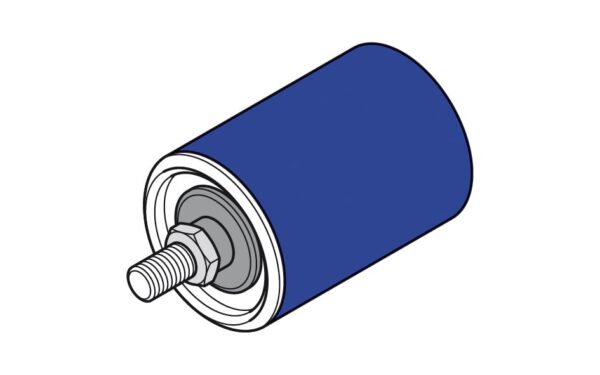 Tragrolle Stahlrohr 20x1,5, Rollenlänge 300, Starr M6 Stahlachse