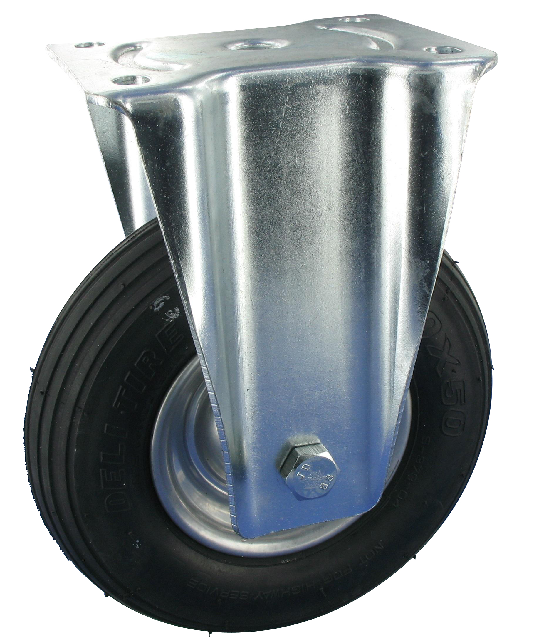 Bockrolle LGB NB Serie, Ø260x85mm, Stahl, gepresst, schwarz, 200 KG Tragfähigkeit, 120097