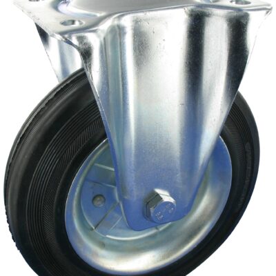 Bockrolle EGB NB Serie, Ø160x40mm, Stahl, gepresst, schwarz, 150 KG Tragfähigkeit, 148639
