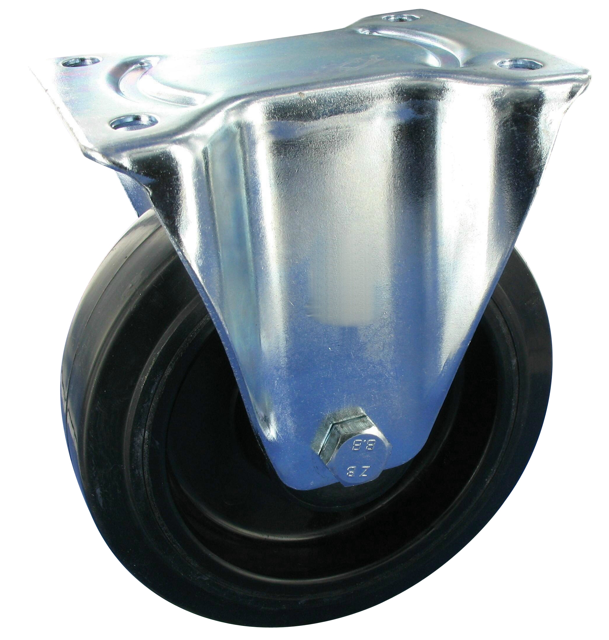 Bockrolle DRN NB Serie, Ø100x36mm, Stahl, gepresst, schwarz, 180 KG Tragfähigkeit, 169047