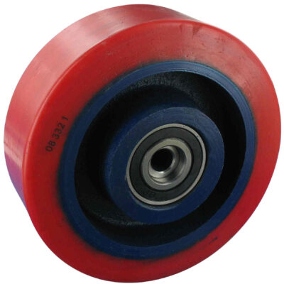 Schwerlastrolle TRG Serie, BSAK Gehäuse, Polyurethan Redsoft® Rad Ø100x50, Tragfähigkeit 320 kg