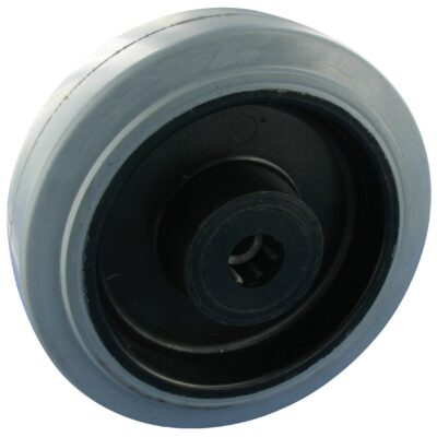 Bockrolle WRN Serie, Elastic-Gummi Rollastic Ø100x36, Tragfähigkeit 180kg, verzinktes Gehäuse