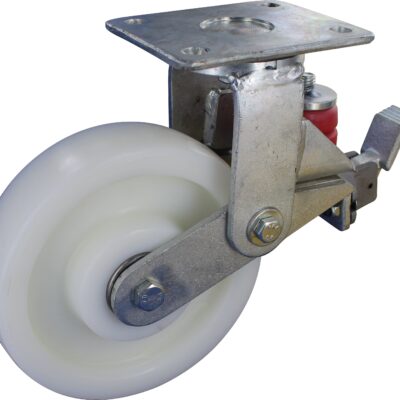 Gefederte Schwerlastrolle KRS NLKF Serie, Ø150x50mm, Stahl, geschweißt, natur, 600 KG Tragfähigkeit, 105641