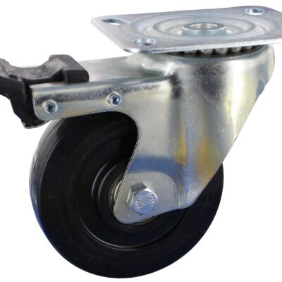 Hitzebeständige Rolle HGK NL Serie, Ø100x35mm, Stahl, gepresst, schwarz, 110 KG Tragfähigkeit, 881018