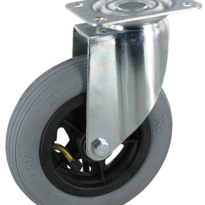 Lenkrolle ohne Feststeller LWK NLA Serie, Ø150x30mm, Stahl, gepresst, grau, 60 KG Tragfähigkeit, 400576
