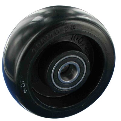 Schwerlastolle PES NL Serie, Ø100x40mm, Stahl, gepresst, schwarz, 280 KG Tragfähigkeit, 198006