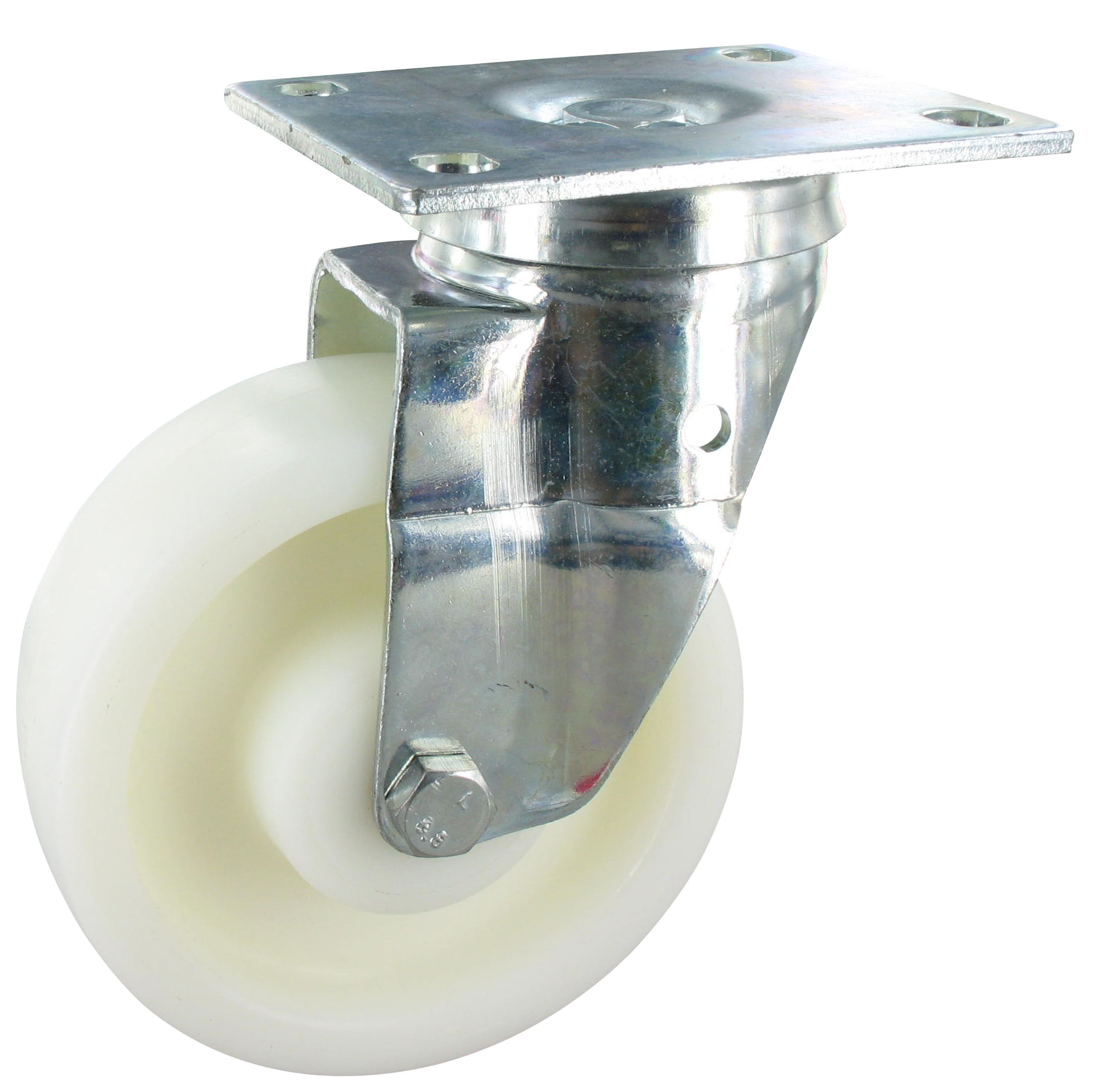 Lenkrolle ohne Feststeller KRS NLG Serie, Ø80x35mm, Stahl, gepresst, natur, 300 KG Tragfähigkeit, 006334