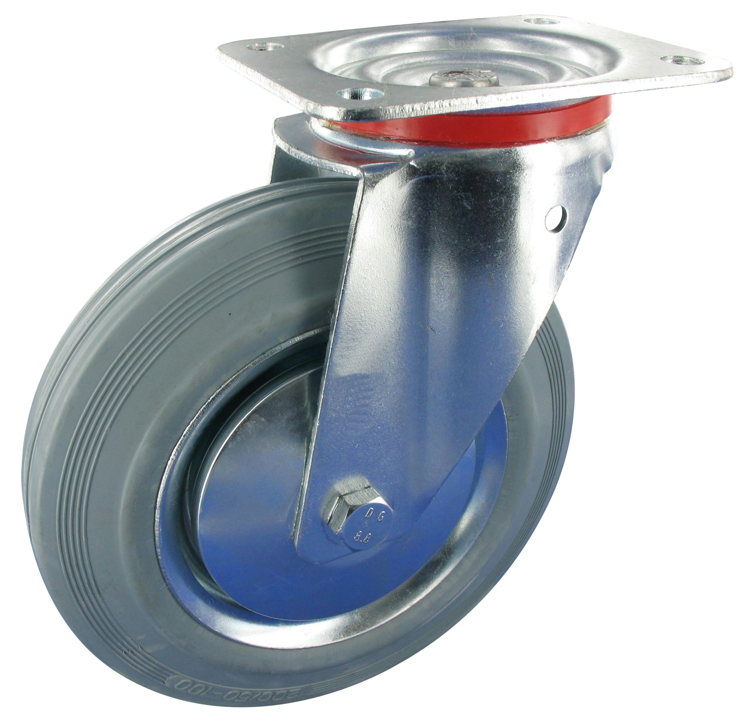 Lenkrolle ohne Feststeller WRB NL Serie, Ø140x38mm, Stahl, gepresst, grau, 115 KG Tragfähigkeit, 100588