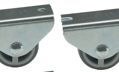 Möbelrolle MEP Serie 4x Bockrolle Kastenrolle mit weichem Rad und Anschraubplatte