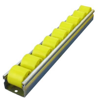 Röllchenleiste KRN Serie: Ø28x25 Länge 800mm, Tragfähigkeit 8KG, Stahlblech Gehäuse, Gelb