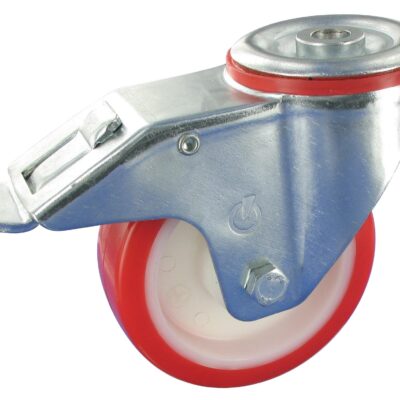 Schwerlastolle PKR NR Serie, Ø150x40mm, Stahl, gepresst, rot, 350 KG Tragfähigkeit, 101203
