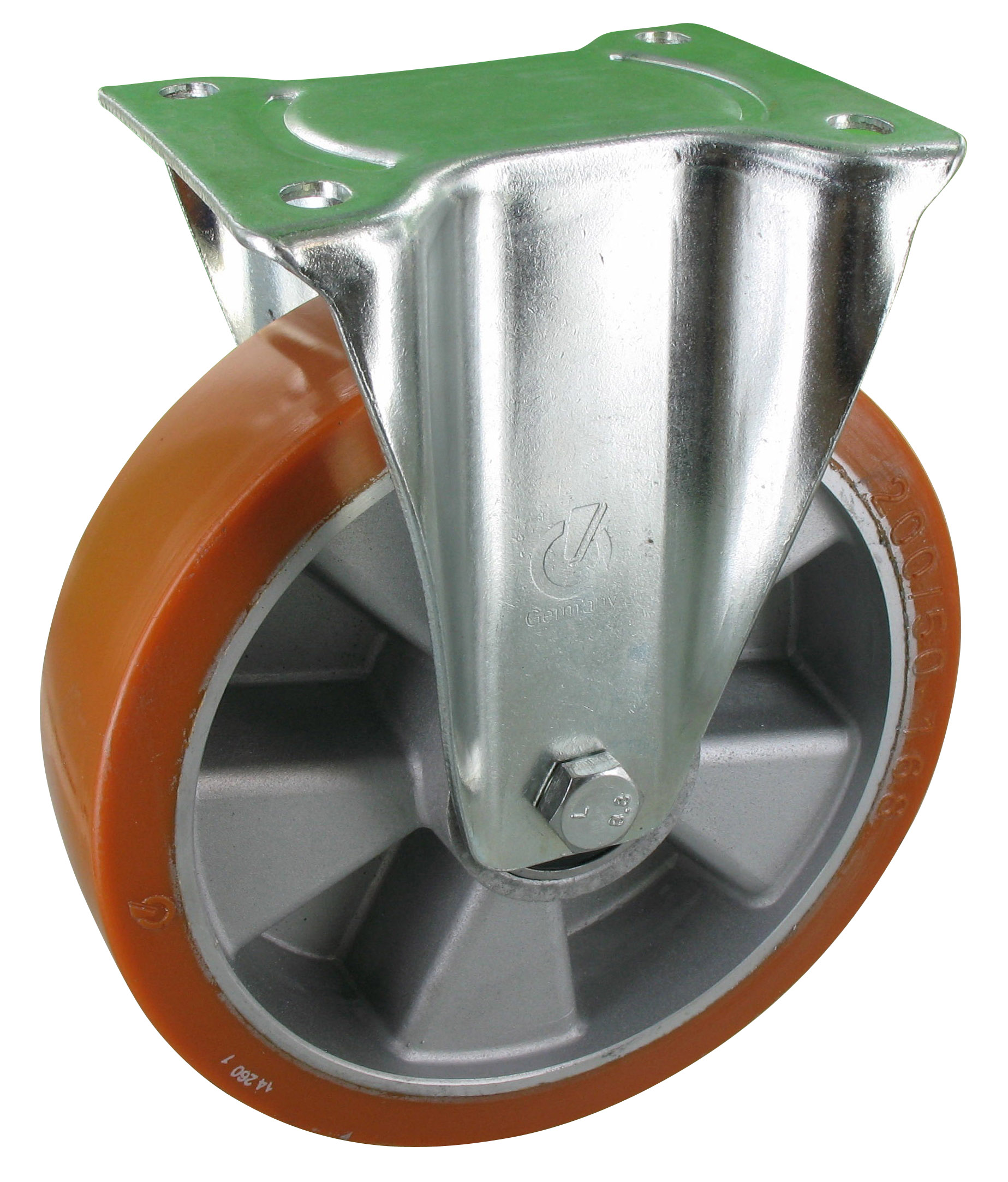 Schwerlastolle PRE NB Serie, Ø250x50mm, Stahl, gepresst, braun, 450 KG Tragfähigkeit, 198194