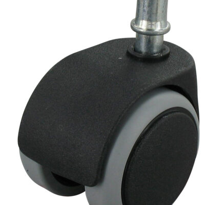 Stuhlrolle Möbelrolle Rad Thermoplastischer Gummi Ø2x 50x10 mit Gleitlager & Zapfen Bauhöhe 56mm